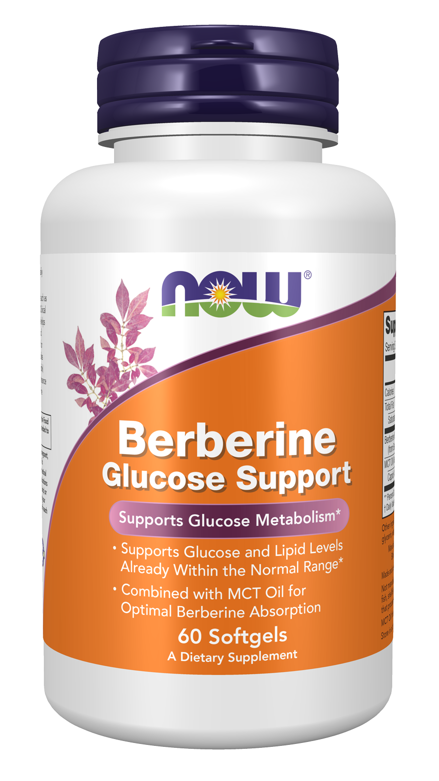 NOW Foods Berberine Glucose Support - 60 Softgels front package image