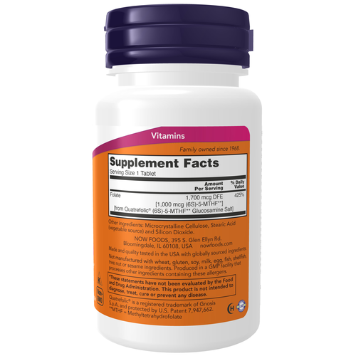 NOW Foods Methyl Folate 1,000 mcg 90 Tablets