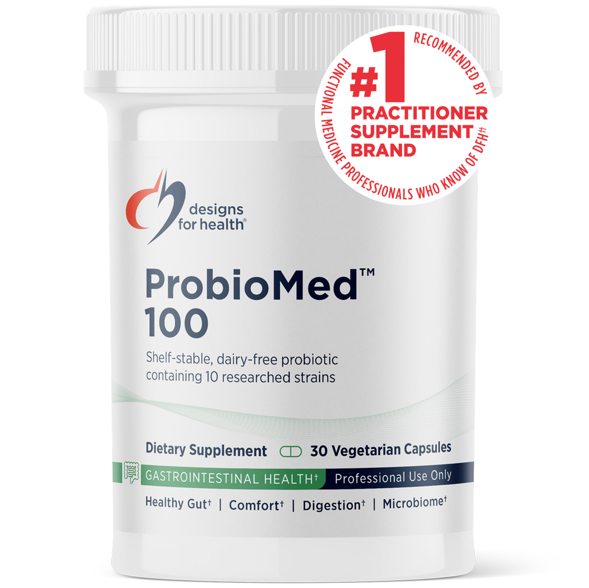 Designs for Health ProbioMed 100 30 capsules front label
