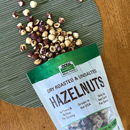 NOW Foods Dry Roasted Unsalted Hazelnuts 16 oz