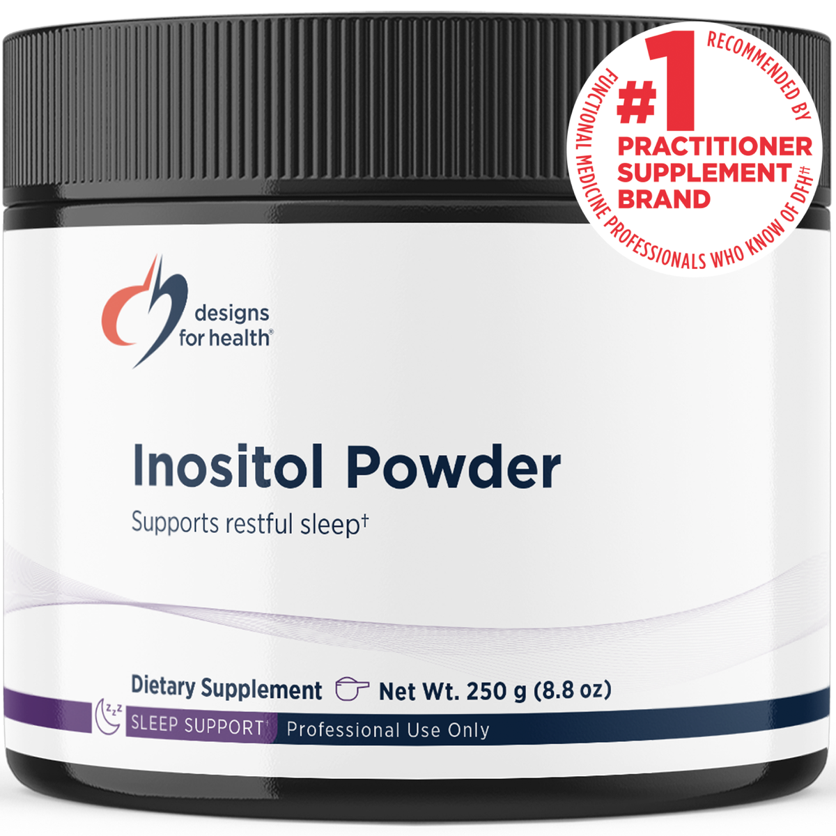 Designs for Health Inositol Powder 250 g (8.8 oz) powder front label