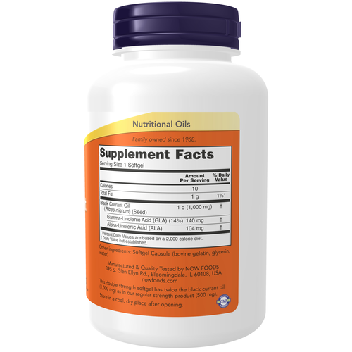 NOW Foods Black Currant Oil 1000 mg 100 Softgels