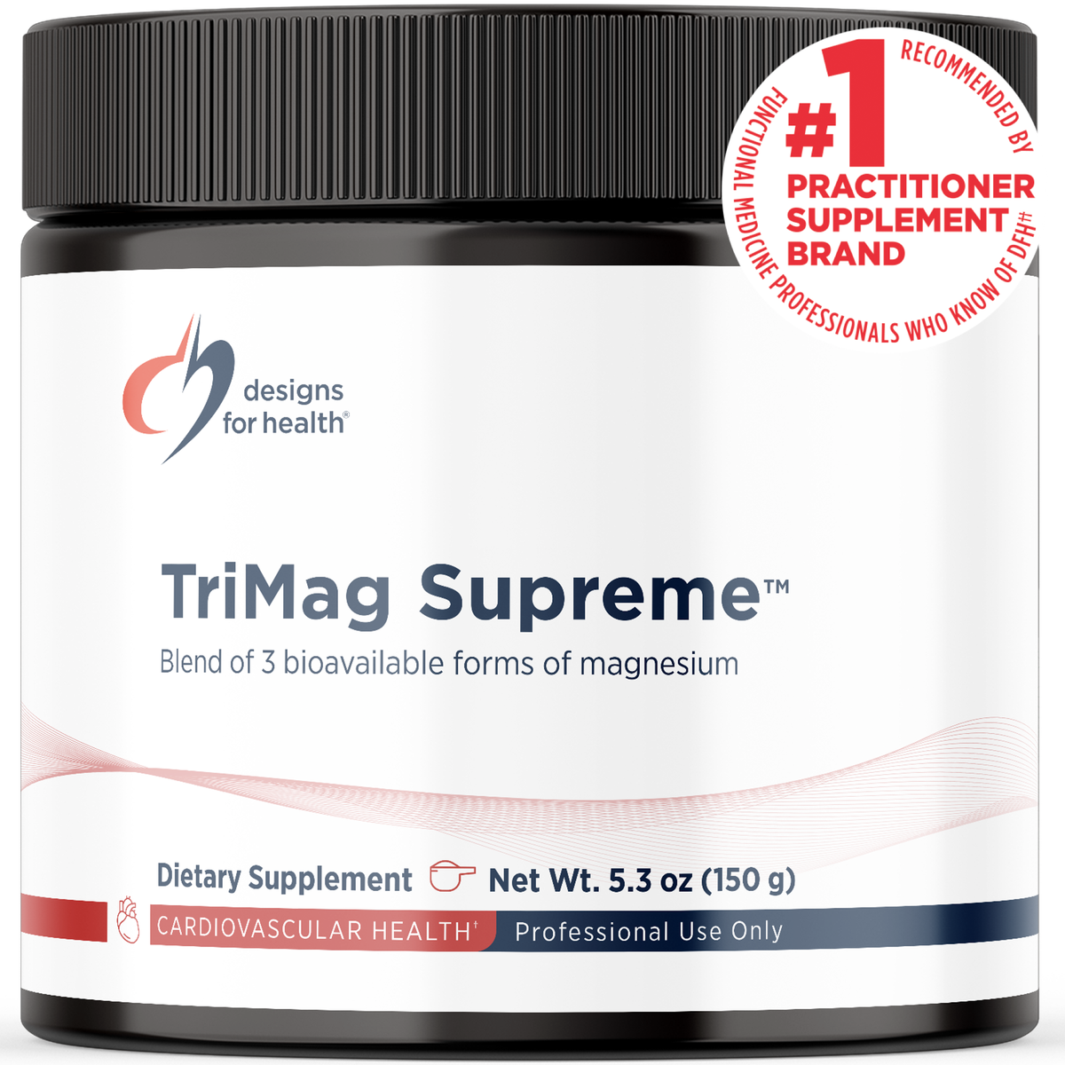Designs for Health TriMag Supreme 150 g (5.3 oz) powder front label