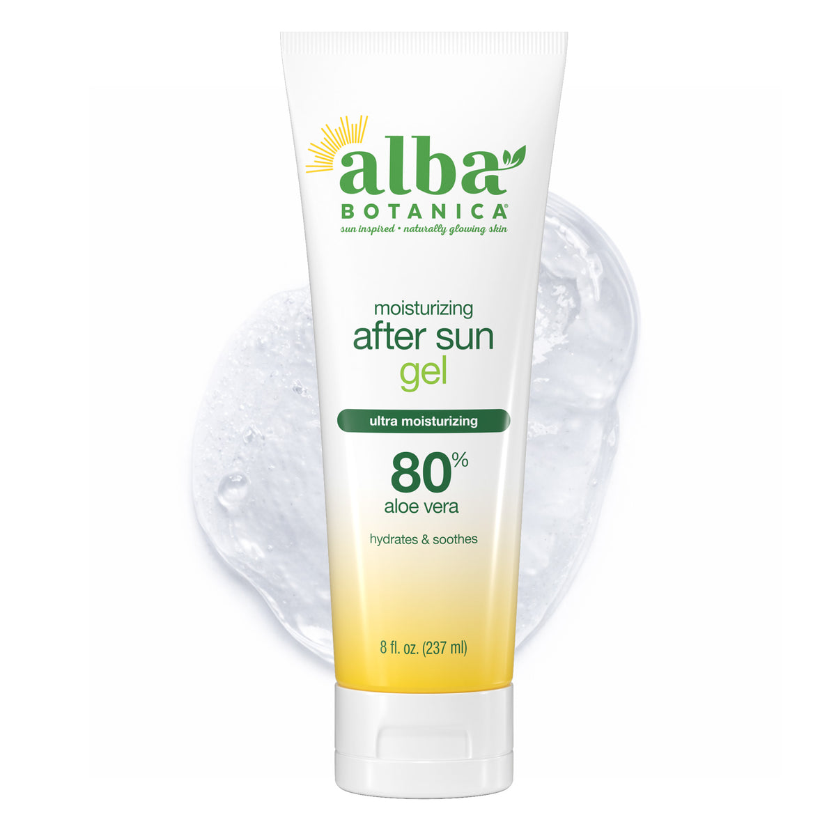 Alba Botanica After Sun Gel, 80% Aloe Vera package