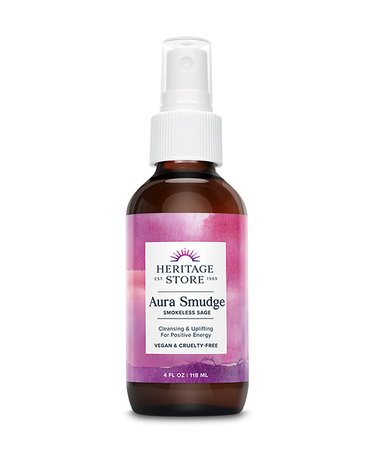 Heritage Store Aura Smudge Juniper Sage Spray 4 fl oz