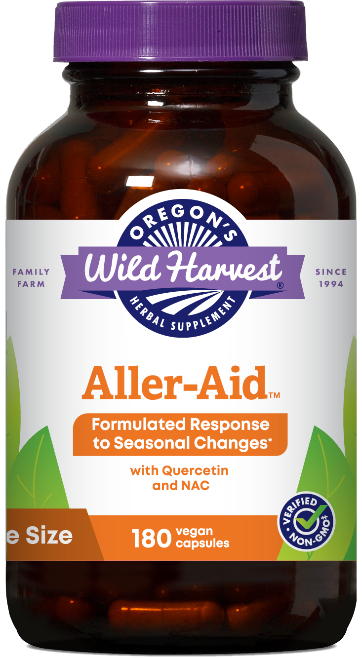Oregon's Wild Harvest Aller-Aid with Quercetin 180 Capsules front
