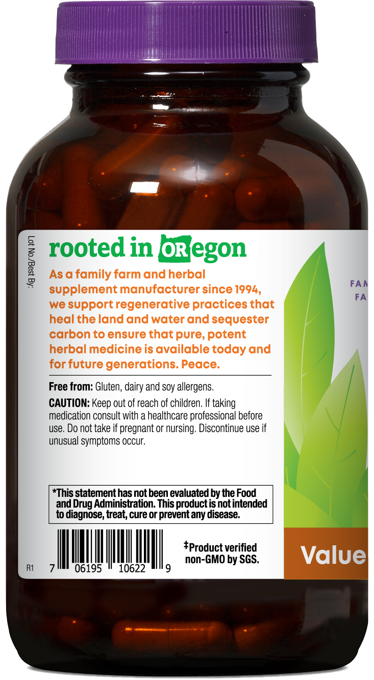 Oregon's Wild Harvest Aller-Aid with Quercetin 180 Capsules left side