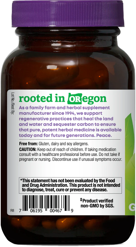 Oregon's Wild Harvest American Ginseng 50 Vegan Capsules