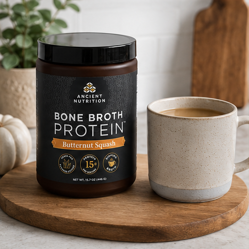 Ancient Nutrition Bone Broth Protein Butternut Squash 15 Servings – lifestyle image