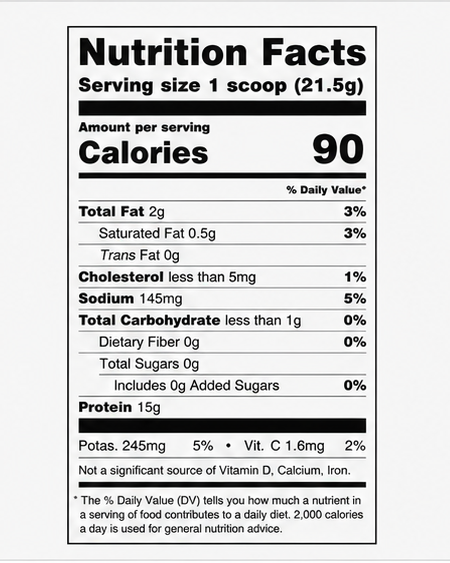 Ancient Nutrition Bone Broth Protein Chocolate 1.1 lb – supplement facts panel