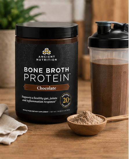 Ancient Nutrition Bone Broth Protein Chocolate 1.1 lb – bone broth collagen protein powder