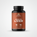 Supplement bottle labeled 'Grass-Fed Liver' by Ancient Nutrition on a white background