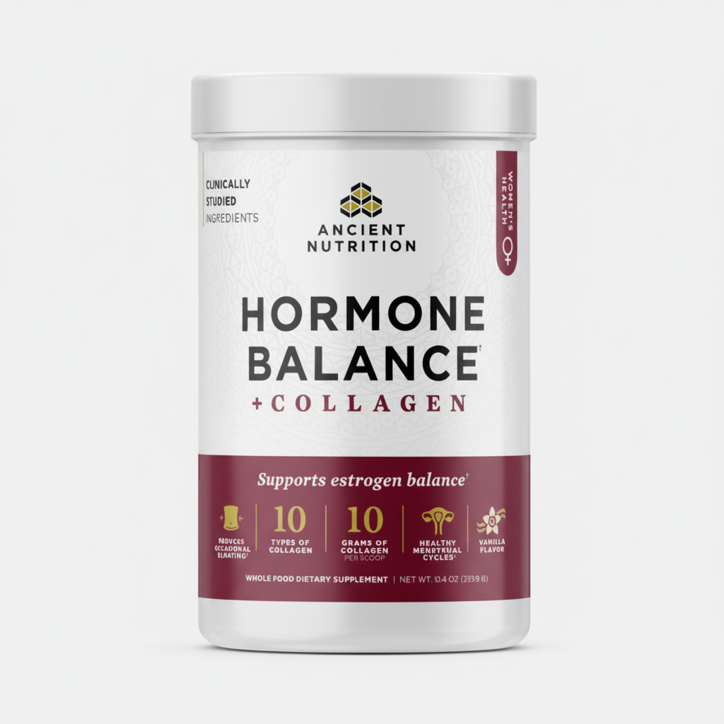 Ancient Nutrition Hormone Balance + Collagen Vanilla 10.4 oz