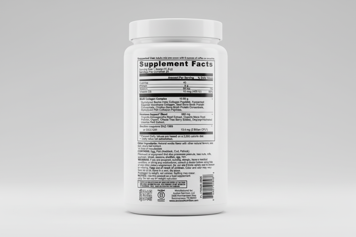 Ancient Nutrition Hormone Balance + Collagen Vanilla 10.4 oz1