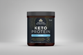 Container of Ancient Nutrition Keto Protein Vanilla flavor on a white background