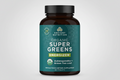 Supplement bottle labeled 'Ancient Nutrition Organic Super Greens Energizer' on a white background