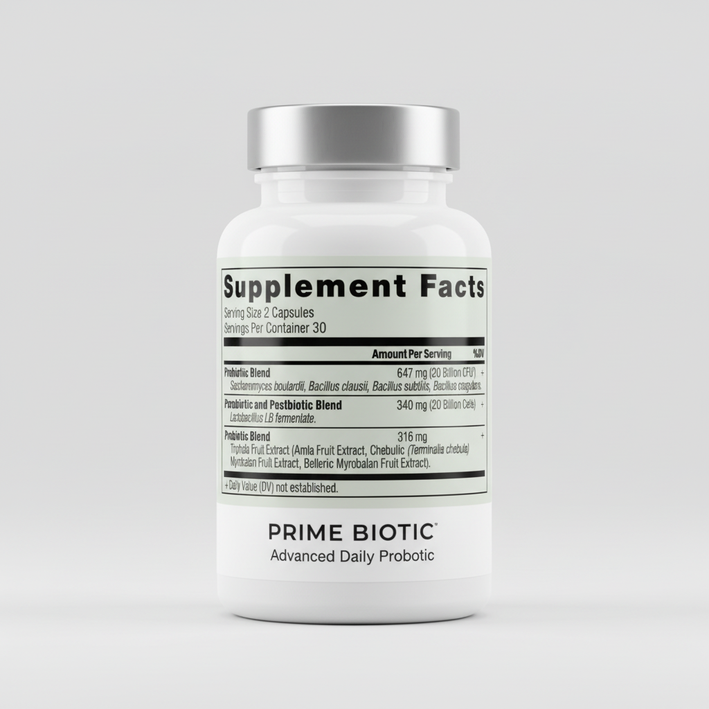 Supplement facts label with detailed nutritional information on a white background
