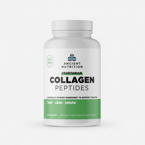 Ancient Nutrition Collagen Peptides supplement bottle on a white background