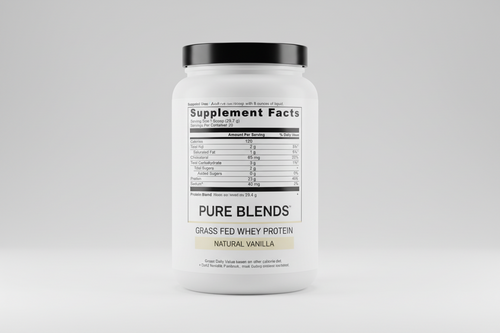 Supplement facts label with nutritional information on a white background