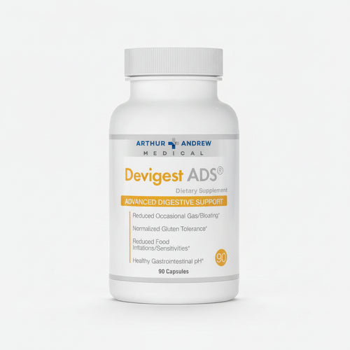 Arthur Andrew Medical Devigest ADS dietary supplement bottle on a white background