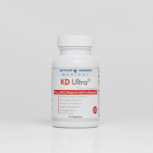 Arthur Andrew Medical KD Ultra dietary supplement bottle on a white background