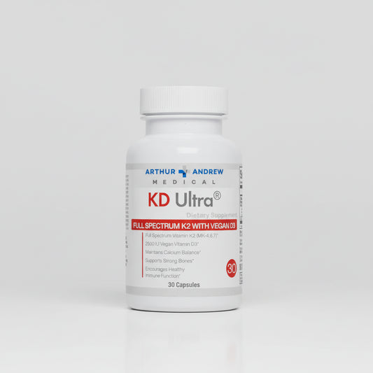 Arthur Andrew Medical KD Ultra dietary supplement bottle on a white background