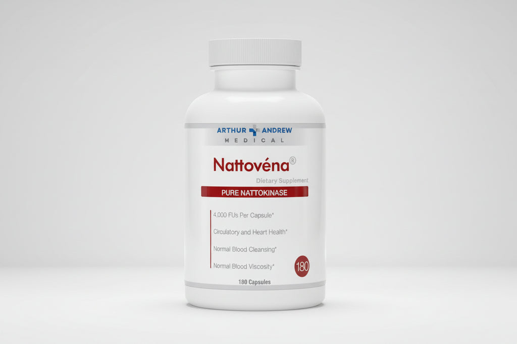 Arthur Andrew Medical Nattovéna dietary supplement bottle on a white background