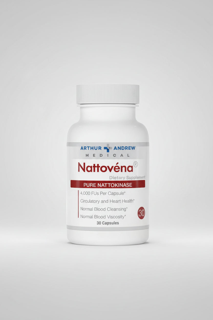Arthur Andrew Medical Nattovéna dietary supplement bottle on a white background