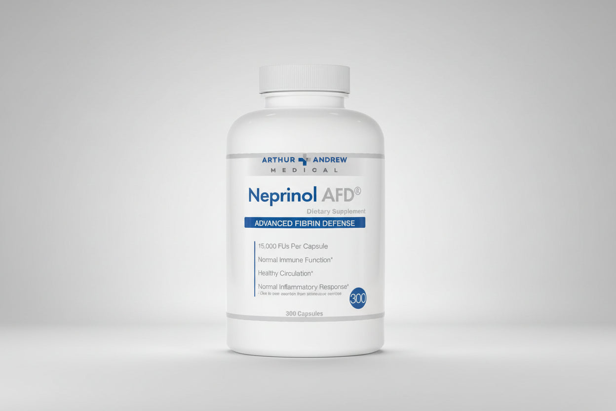 Arthur Andrew Medical Neprinol AFD dietary supplement bottle on a white background