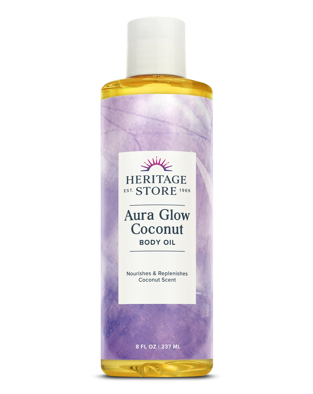 Heritage Store Aura Glow Coconut Musk Body & Massage Oil 8 fl oz