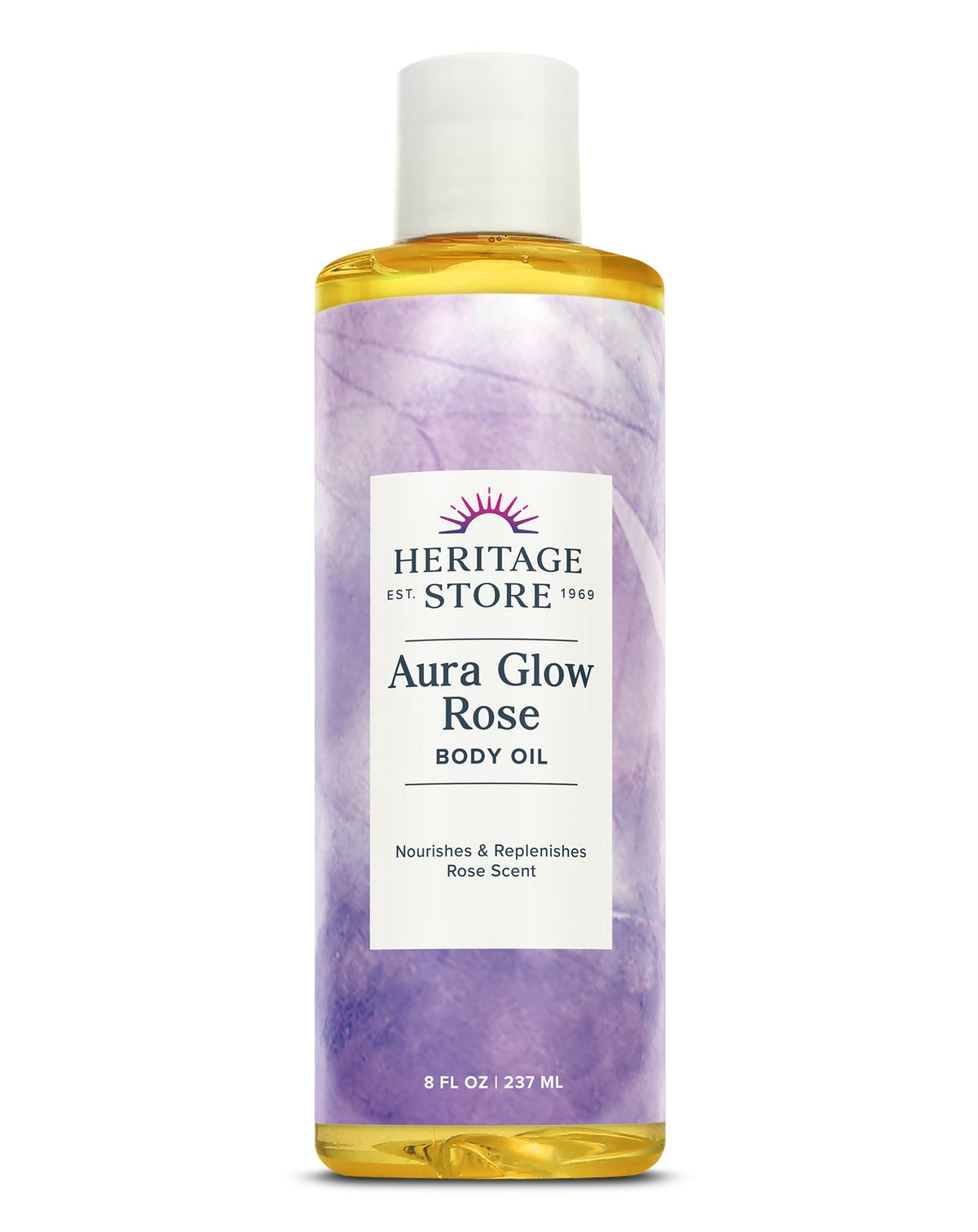 Heritage Store Aura Glow Rose Body & Massage Oil 8 fl oz