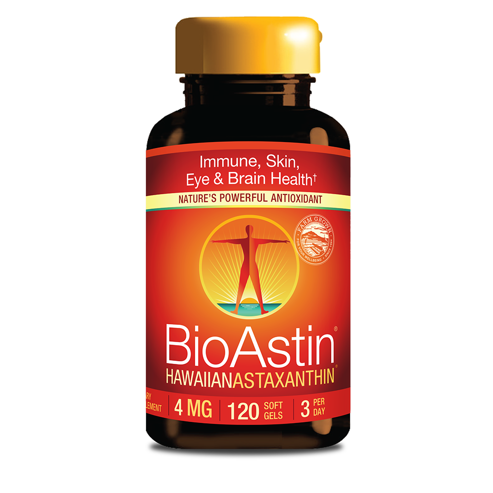 BioAstin Hawaiian Astaxanthin 4 mg — 120 Softgels bottle