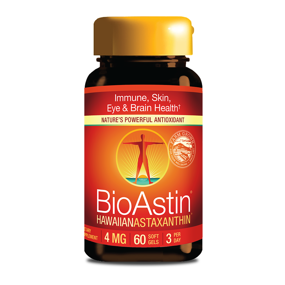 BioAstin Hawaiian Astaxanthin 4 mg — 60 Softgels bottle