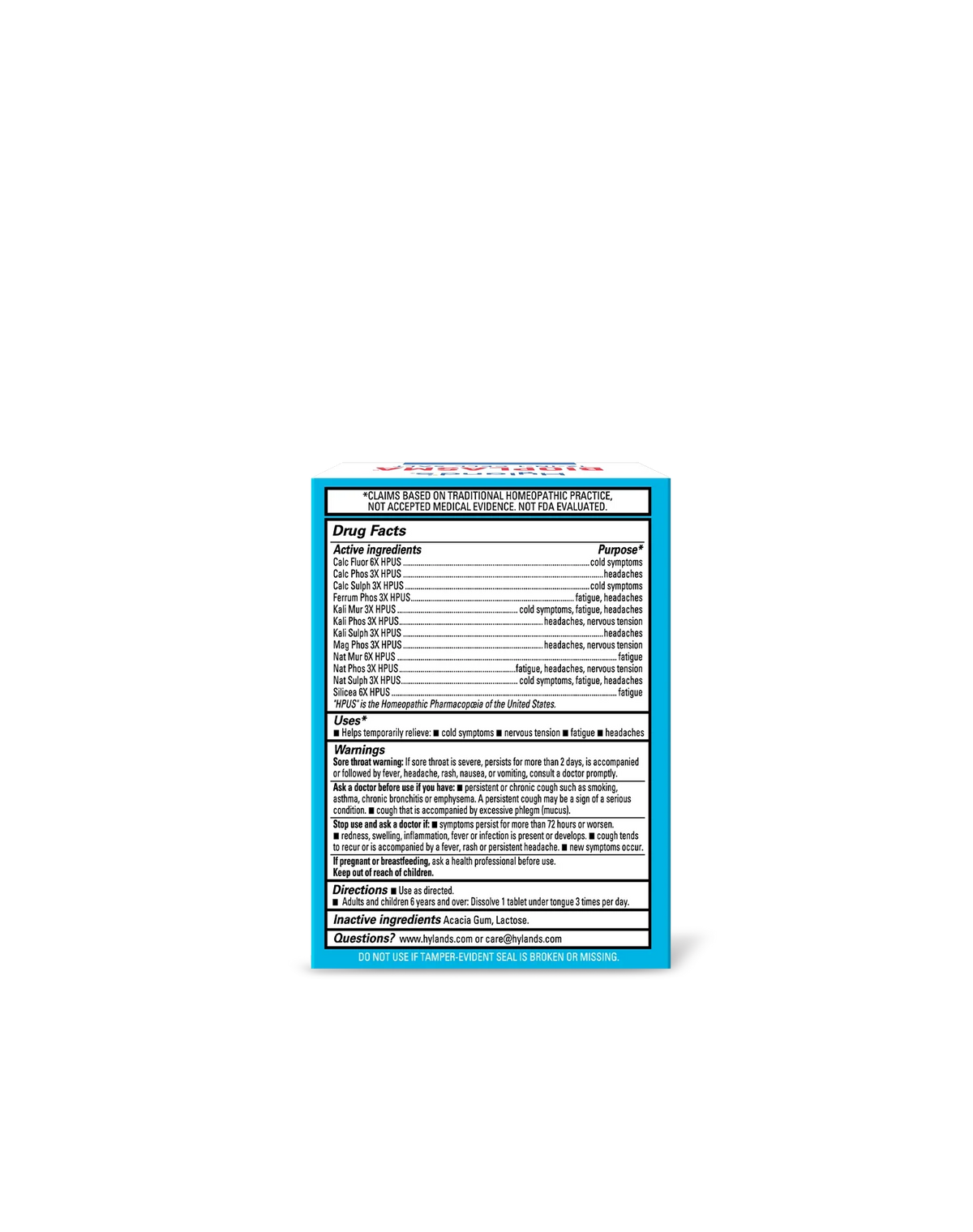 Hyland's Bioplasma 12-in-1 Cell Salt — 100 Tablets — manufacturer label