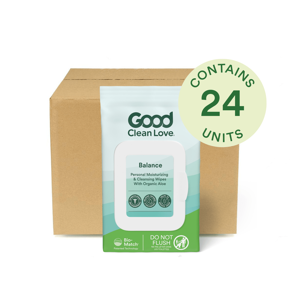 Good Clean Love Balance pH-Balanced Wipes — 30 Wipes