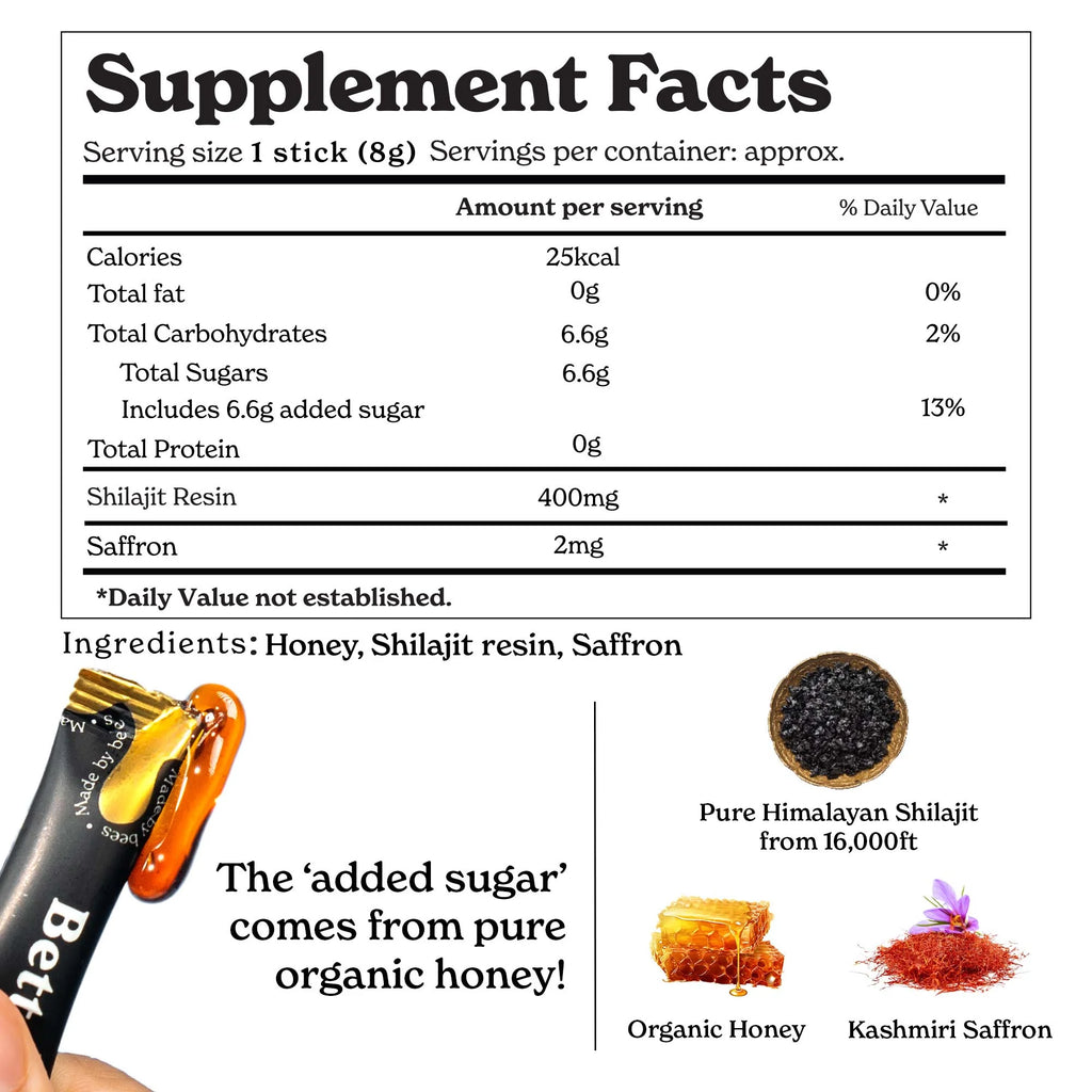 Supplement facts label with product packaging and ingredients on a white background