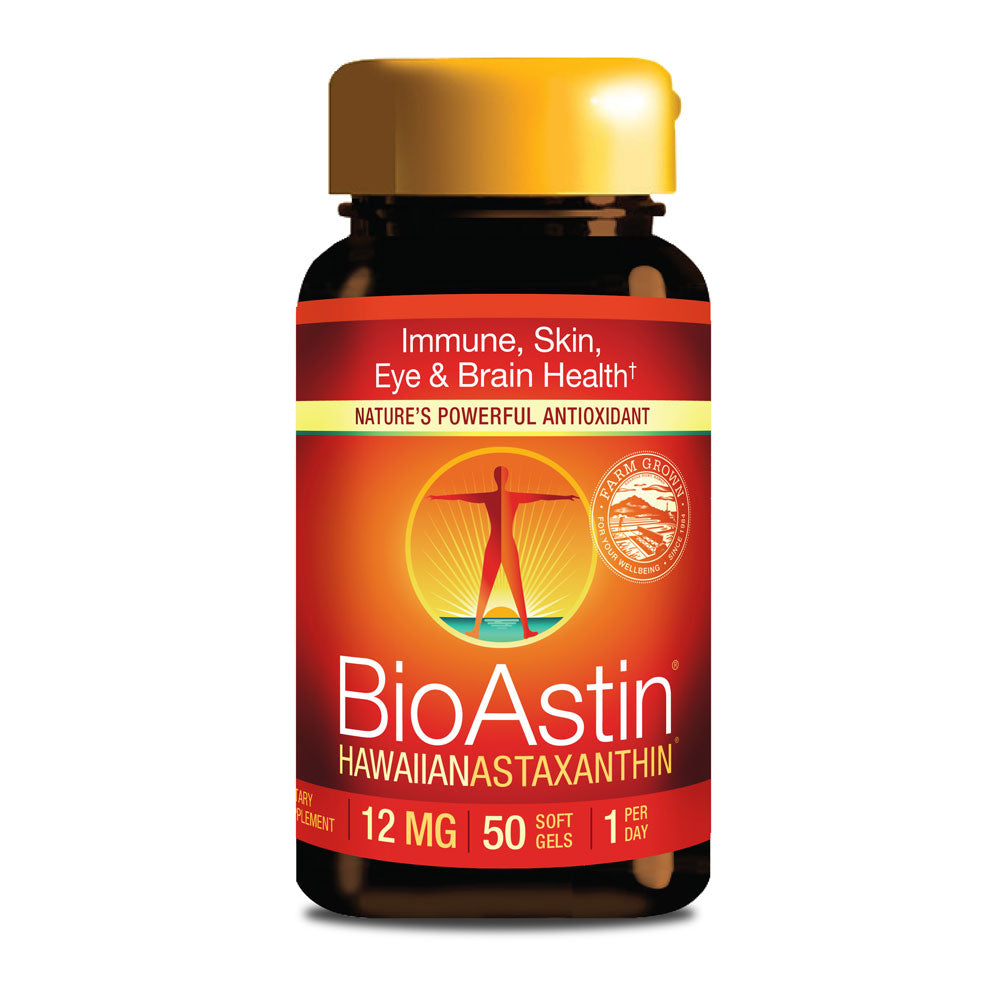 BioAstin Hawaiian Astaxanthin 12 mg — 50 Softgels bottle