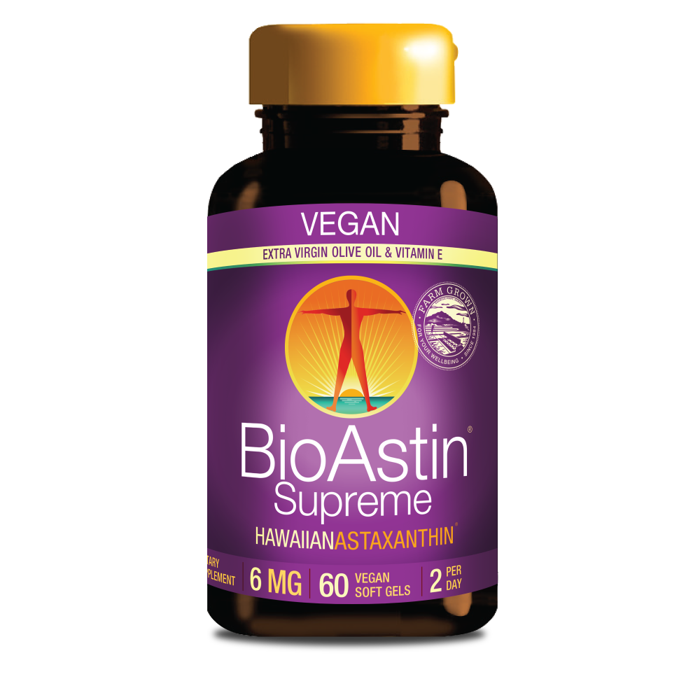 BioAstin Supreme Astaxanthin 6 mg — 60 Vegan Softgels bottle