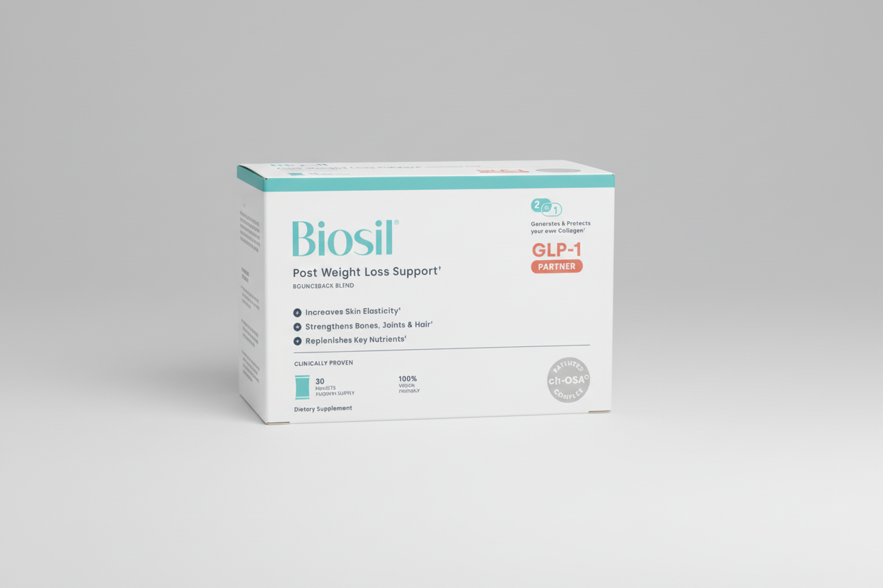 Biosil supplement box on a white background