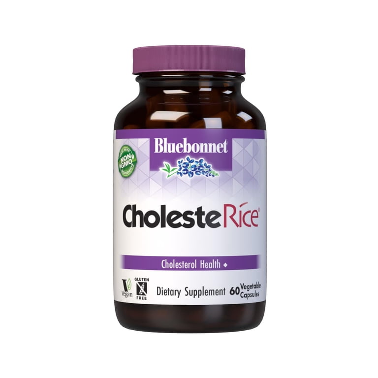 Bluebonnet CholesteRice 60 vegetable capsules bottle