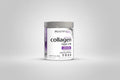 Collagen powder container with 'Beautiful Ally' branding on a white background