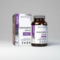 Bluebonnet resveratrol supplement bottle and packaging on a white background
