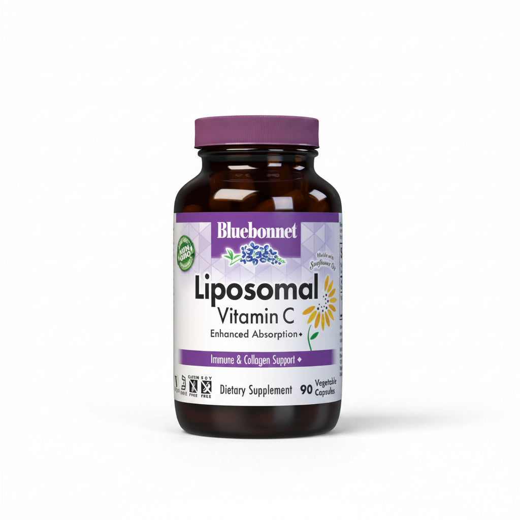 Bluebonnet Liposomal Vitamin C dietary supplement bottle on a white background
