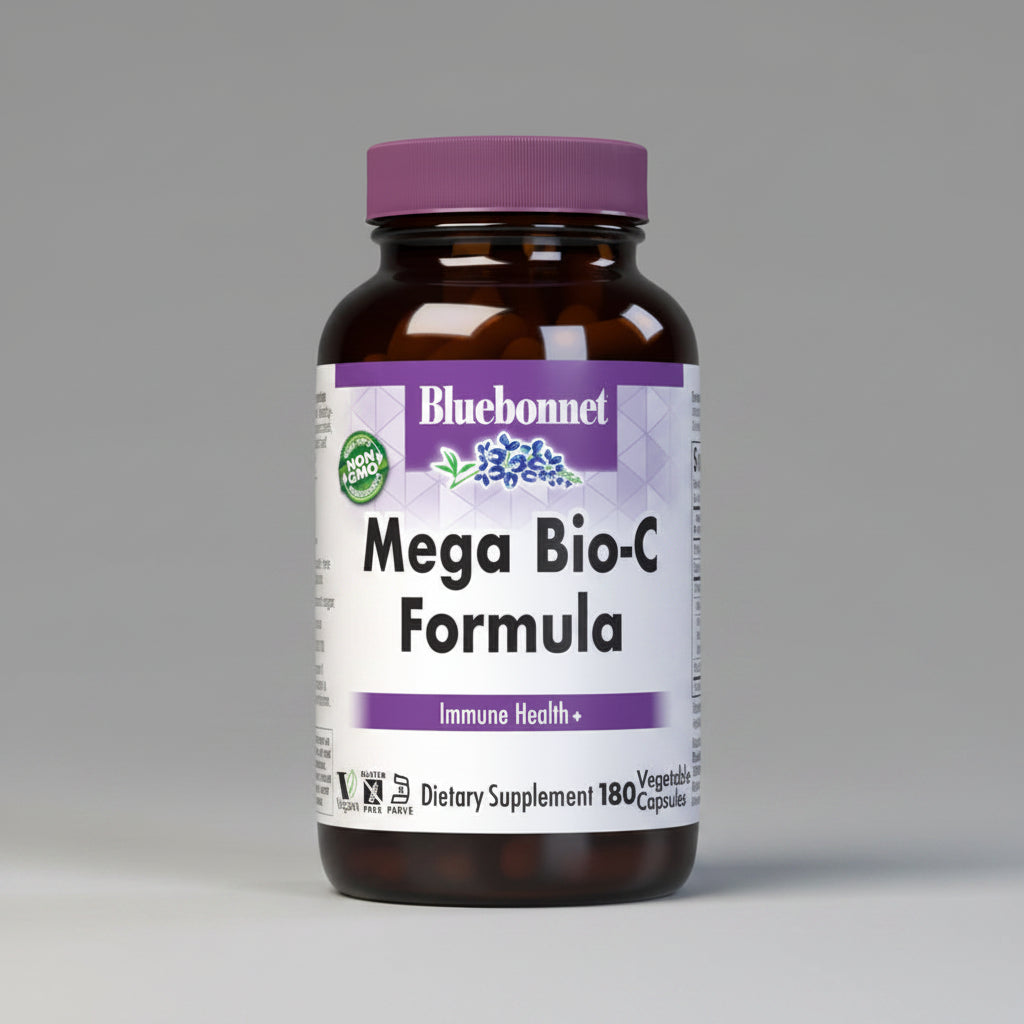 Bluebonnet Mega Bio-C Formula dietary supplement bottle on a white background
