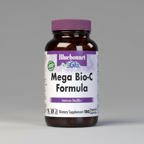 Bluebonnet Mega Bio-C Formula dietary supplement bottle on a white background