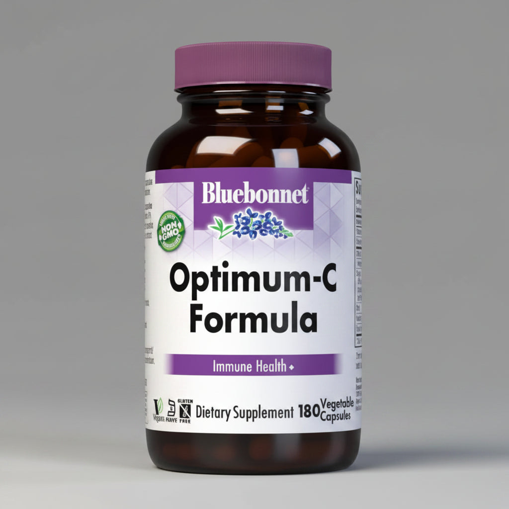 Bluebonnet Optimum-C Formula dietary supplement bottle on a white background