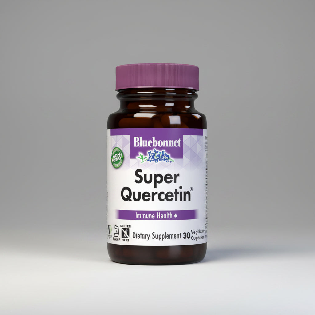 Bluebonnet Super Quercetin dietary supplement bottle on a white background