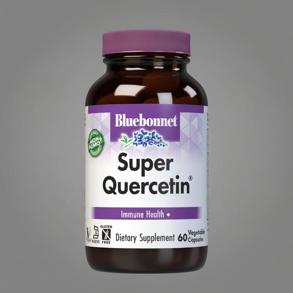 Bluebonnet Super Quercetin dietary supplement bottle on a white background