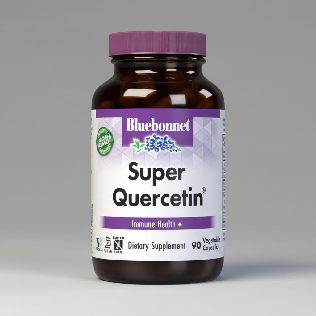Bluebonnet Super Quercetin dietary supplement bottle on a white background