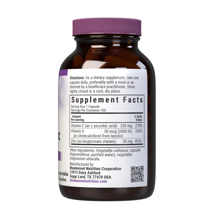 Vitamin supplement bottle with label on a white background